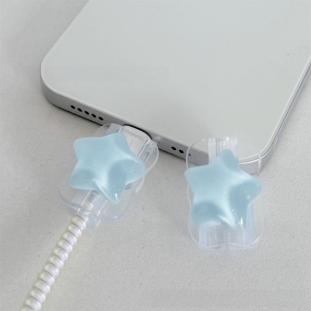 Korea Style 3D Ocean Stars Protector Cover Cute Portable Accessories Charging Cord Cover for Apple 18/20W Daily Organization
