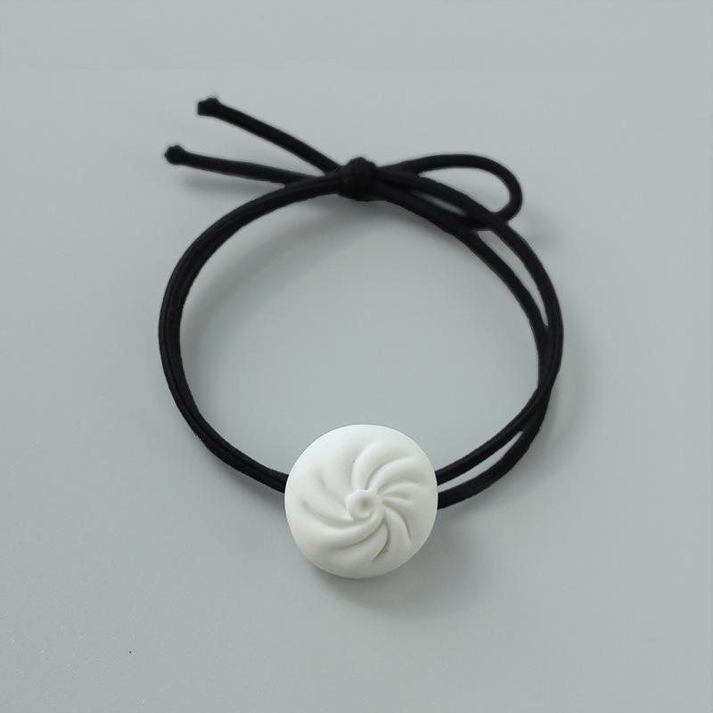 Funny Breakfast Food Hair Band Clips Dumpling Pouched Egg Elastic Hair Tie Woman Girl Gift Accesories Scrunchie