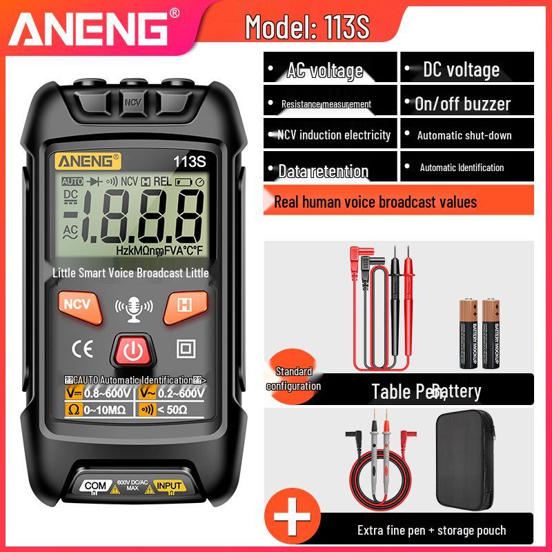 Hochpräzises digitales Smart-Multimeter für Elektriker mit Sprachansage und multifunktionalen Merkmalen