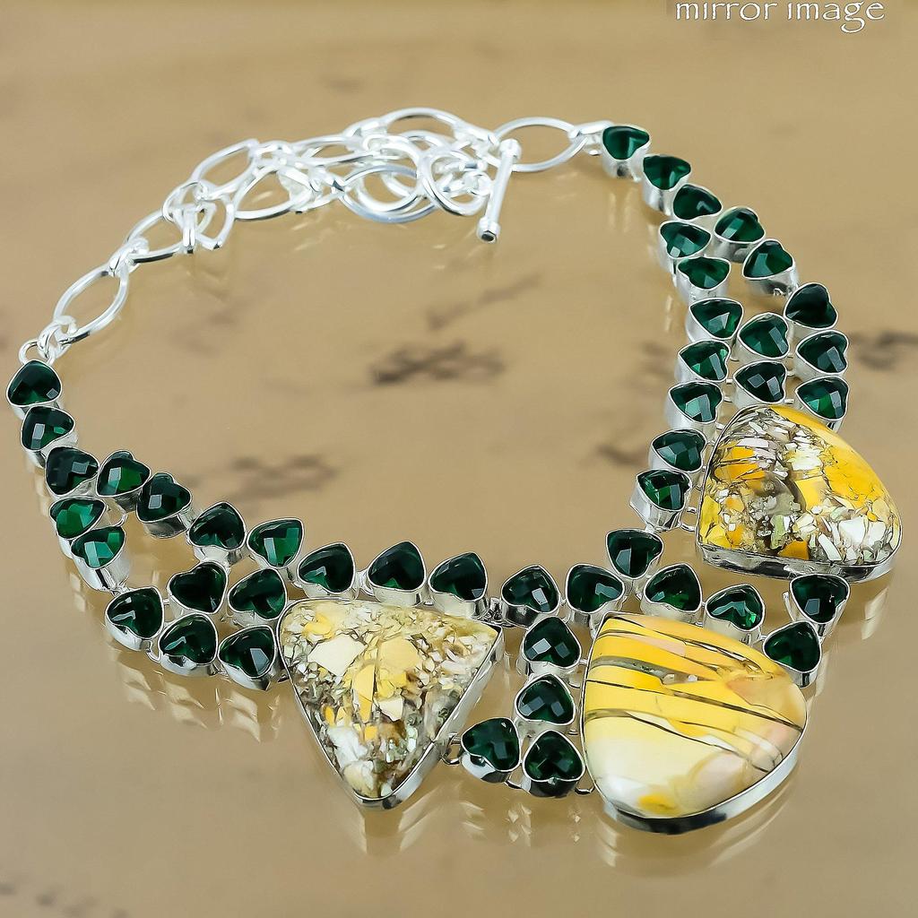 Gift For Her Natural Brecciated Mookaite Chain Adjustable Necklace 925 Silver