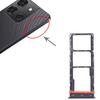 Für Infinix Smart 7 X6515 SIM-Kartenfach + SIM-Kartenfach + Micro-SD-Kartenfach (Schwarz)