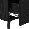 Nightstand Black Oak Effect 40 x 35 x 47.5 cm Engineered Wood