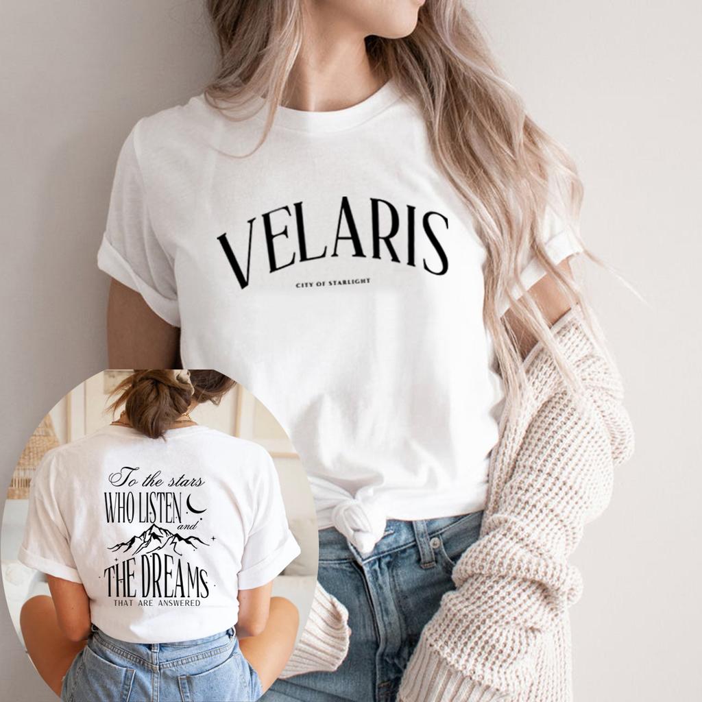 Velaris City of Starlight Acotar Graphic T Shirts Night Court Shirt Bookish Gift Men Women Short Sleeve Tshirts Streetwear Tops