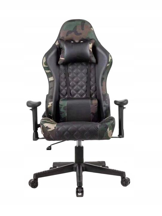 Fotel Gamingowy Biurowy Obrotowy Kubełkowy Dla Gracza Czarny Moro Tilt 180S