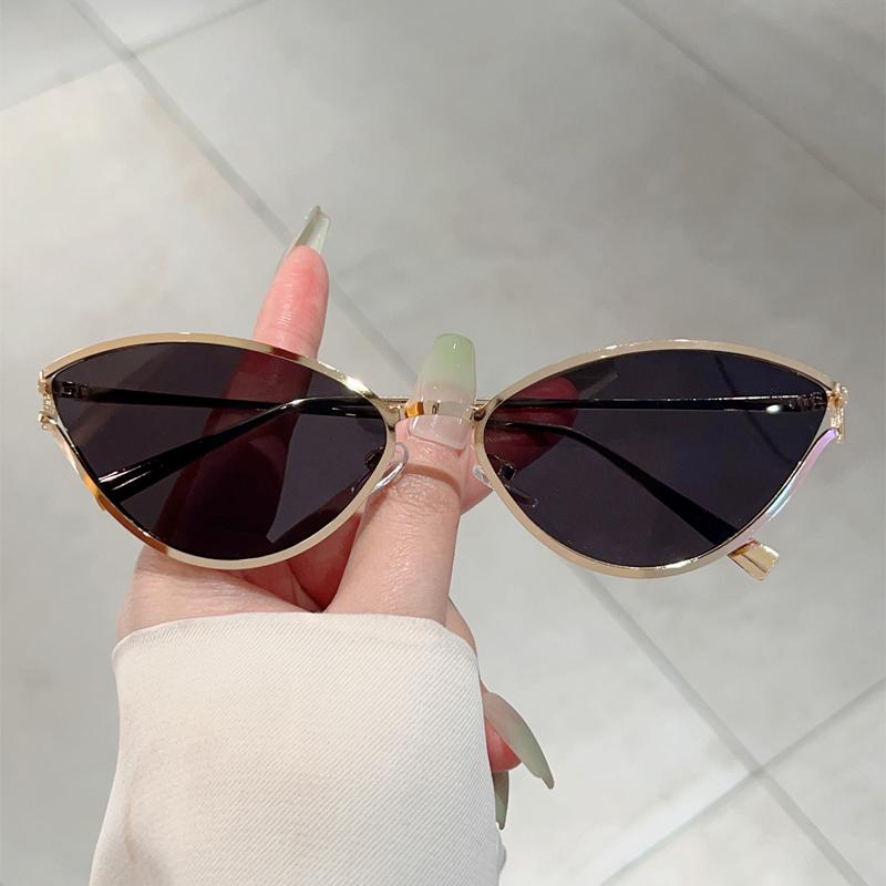 Women Vintage Sunglasses New Fashion Cat Eye Multi-color Casual Shades Retro Trendy Luxury Brand Design Sun Glasses