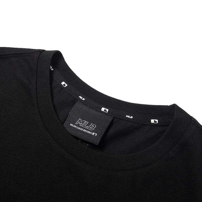 MLB FW23 New York Yankees Collaboration Logo Print Round Neck Short Sleeve T-Shirt Women tops Black 31OPK1031-50L