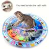 1pcsOcean Themed Interactive Cat Play Mat with Floating Fish Design - Splash Resistant PVC