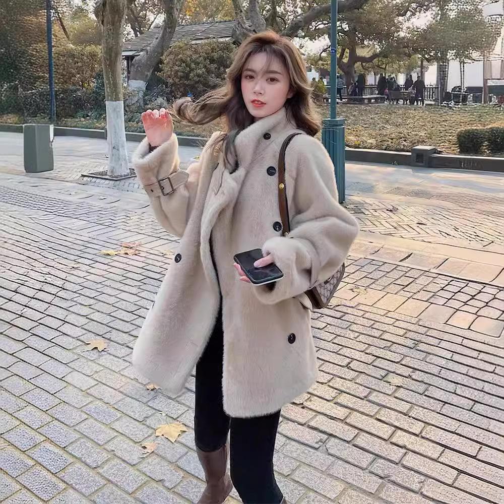 Lamb Fur Coat Women's Winter New Imitation Mink Velvet Coat Thickened Fur Integrated Plush Top