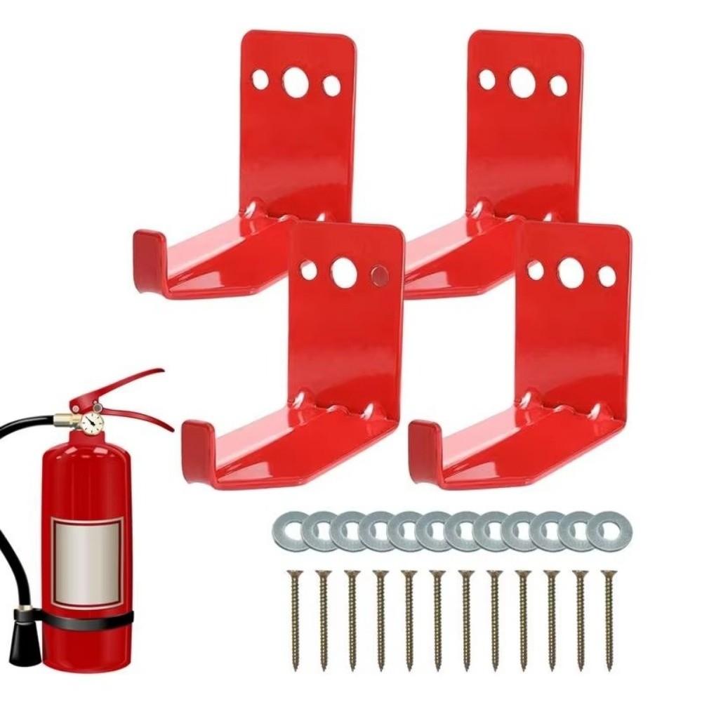4 Set Heavy Duty Fire Extinguisher Bracket Space-Saving Tool Storage Hook Fire Extinguisher Cabinet