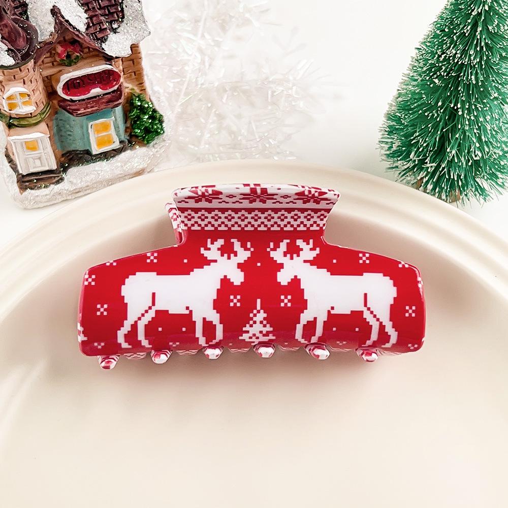 Bambus Yao Weihnachts-Cartoon Haarspangen: Niedliches Hai-, Rentier- & Schneemann-Design