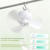 Outdoor Camping Fan Portable Ceiling Fans Tent Ventilator Cooler Rechargeable Electric Fan Remote Control LED Lighting 5 Speeds