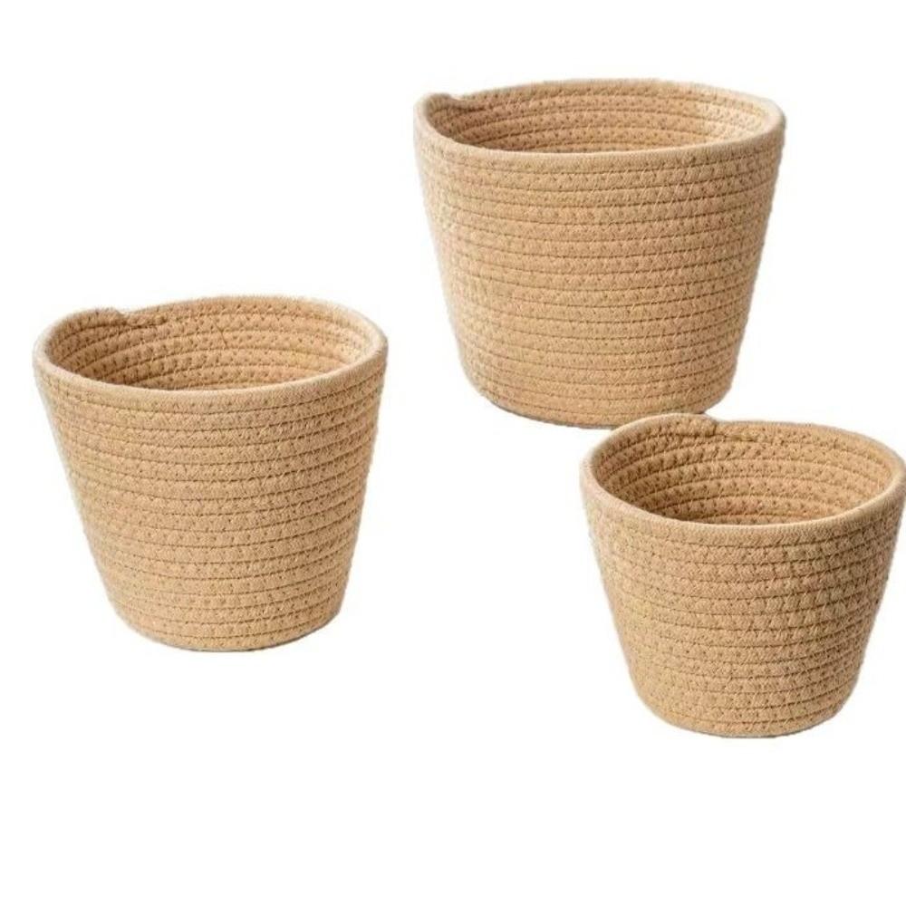 Modern Flower Pot Basket Handmade Woven Flowerpot Weaving Planter  for Sundries Gifts Flowers