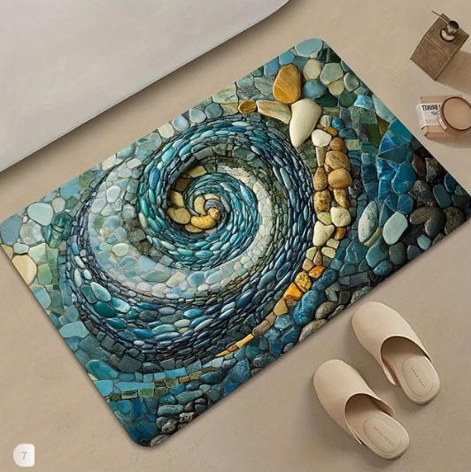 

Spiral Stairs Carpet Mat Rug Home Decoration Living Room Bedroom Floor Decor Visual Effect Creative Pattern Modern Welcome Mat 40x60cm