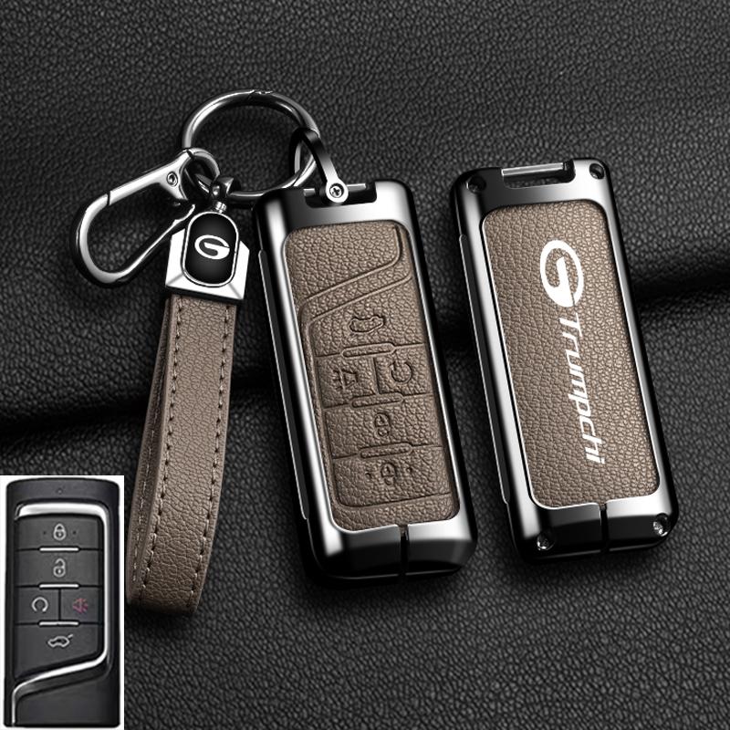 

Car Remote Key Case Cover For Gac Trumpchi Gs7 Gs8 Gm8 Gs5 Ga6 Gm6 Zinc Alloy Leather Key Protect Holder Fob Auto Accessories