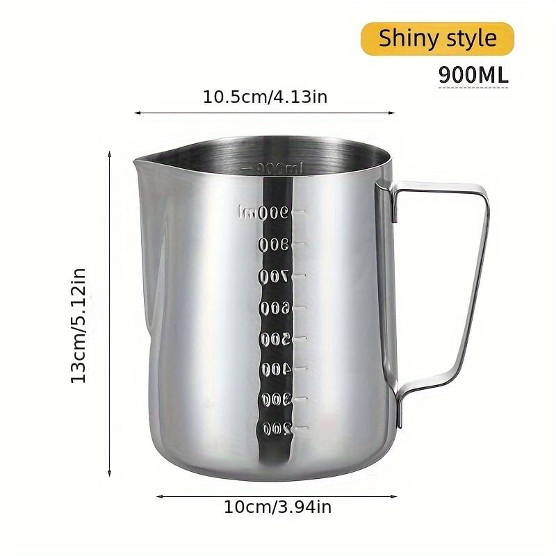 1PCS Coffee Flower Pot, Stainless Steel with Scale, Coffee Pot Cup, Latte Art Cup, Hot Milk Cup, Coffee Tool Accessories