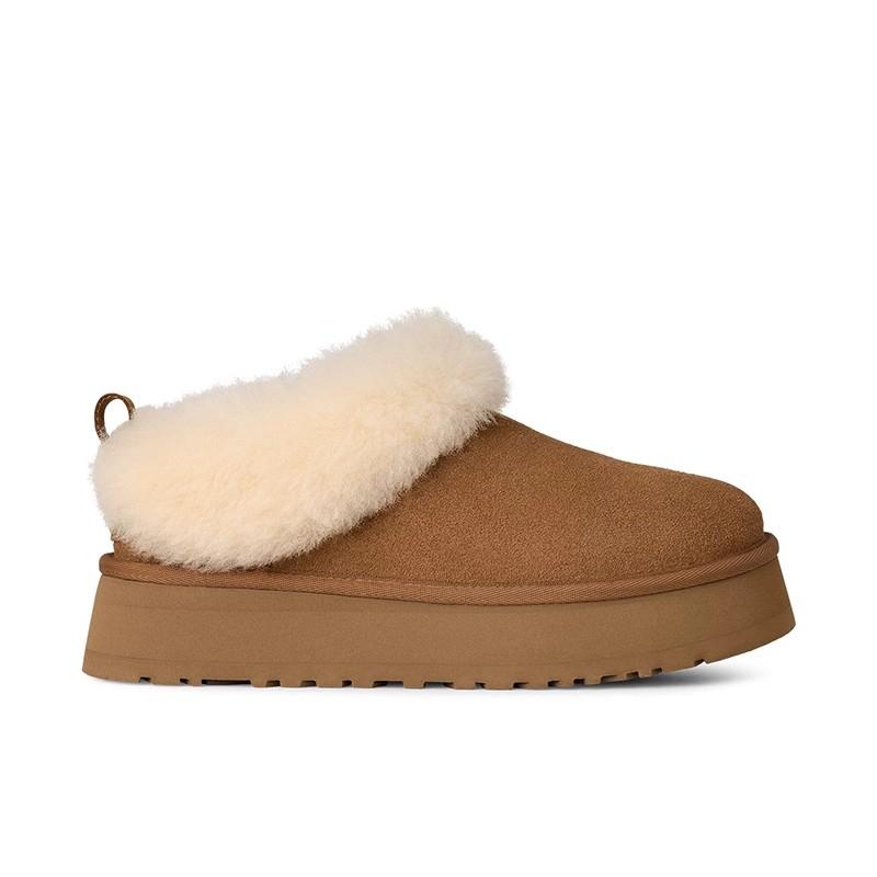 Designer-Schneestiefel mit dicker Sohle und erhöhtem Schaft, integriertem Lammfell-Wolle, für Damen im Winter 2024, Neue warme und flauschige Kurzstiefel