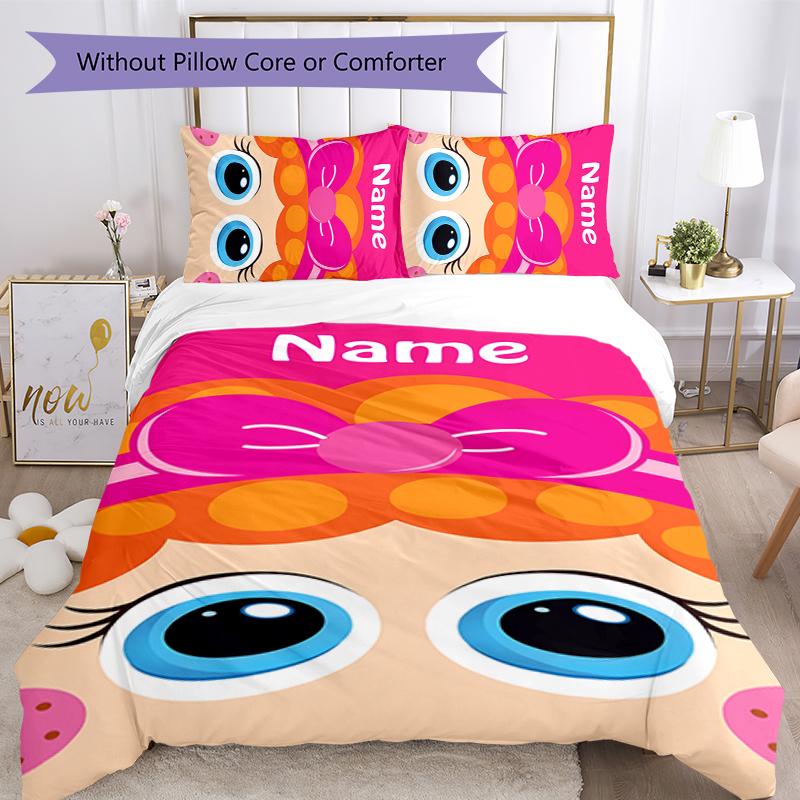 3pcs Custom Name Distroller Bedding Set Duvet Cover Closure Includes 1 Duvet Cover & 2 Pillowcases for All Seasons Bedroom Decor