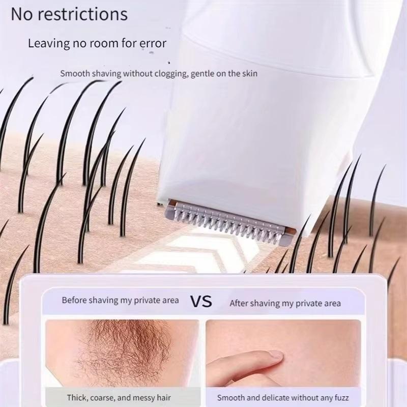 Women Electric Shaver Waterproof Painless Hair Trimmer for Bikini Body Legs Face Underarms Hair Removal Cordless