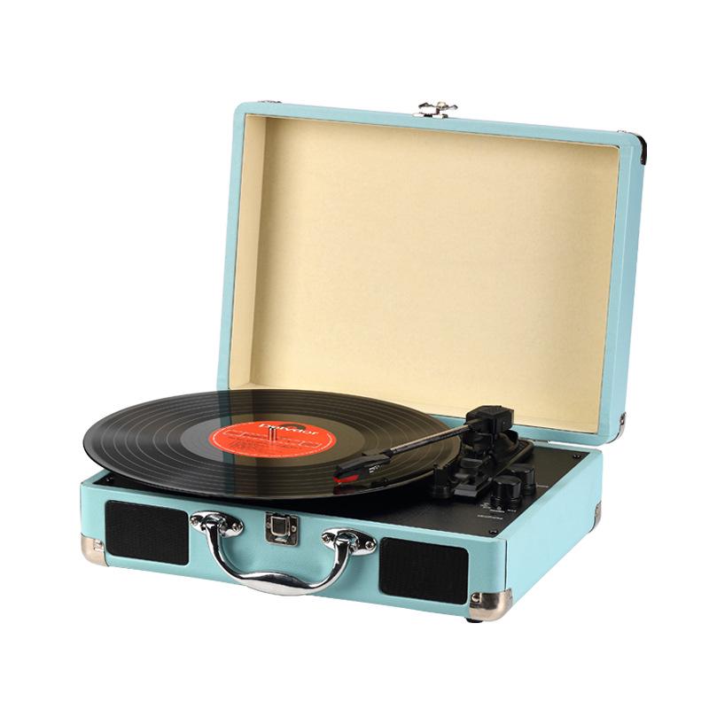 Spot Přenosný Multifunkční Retro Bluetooth Přehrávač Vinylových Desek