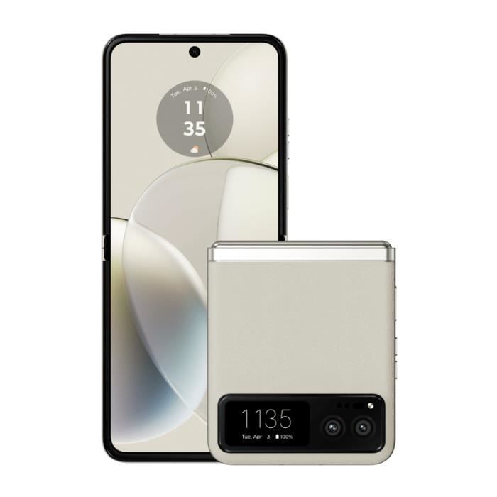 Smartphone - Motorola - Razr 40 crème - Double caméra - Android - 256 Go