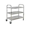 Three-Tier Stainless Steel Meal Cart for Restaurant and Hotel Use
