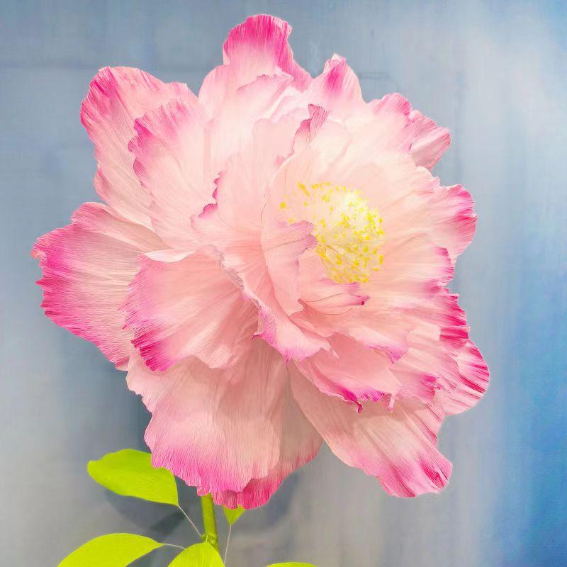 10 шт. Пелюстки з крепового паперу Штучна квітка півонії DIY Ручна робота Весільний декор Паперові квіти День народження Домашній фон