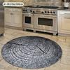 Tappeto Rotondo con Texture Legno Creativa Morbido Antiscivolo Tappetino Area Tronco d'Albero Tappeto Stile Natura Estetico per Ingresso Ufficio Domestico Lavabile