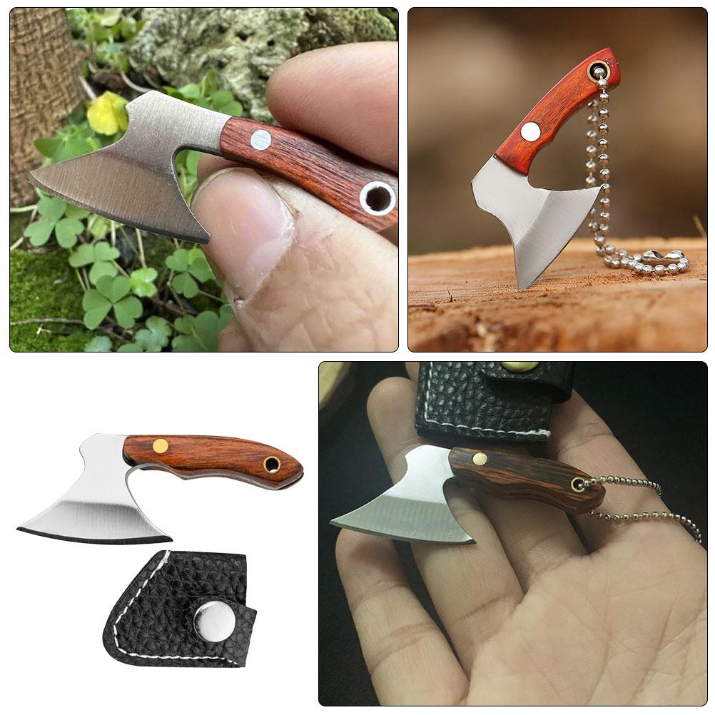 Mini Kitchen Knife Mini Hatchet nament Handmade Gift Key Chain Pendant Steel nament Axe Shaped Pendant Steel Axe nament Party