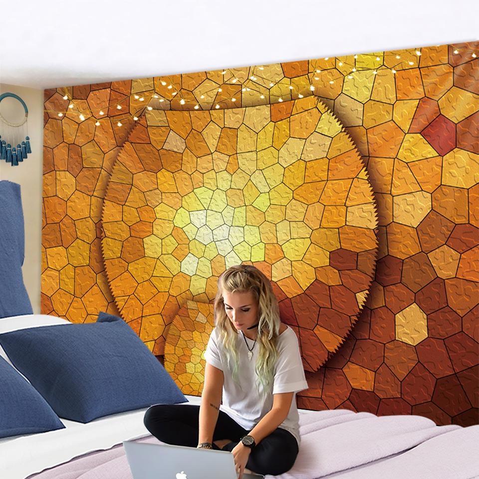 

Шестигранный гобелен на стену, керамическая плитка с узором, богемный хиппи, дорожный коврик для кемпинга, комната с принтом, полиэстер, домашний декор 200x150CM