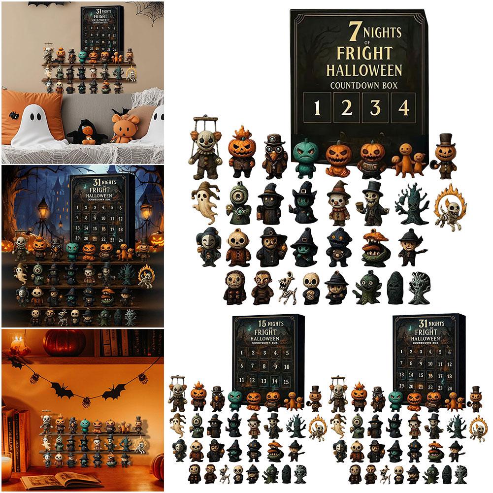 2025 Halloween Advent Calendar 31-Day Halloween Countdown Calendar with Collectible Eerie Figurines Surprise Box Halloween Gifts