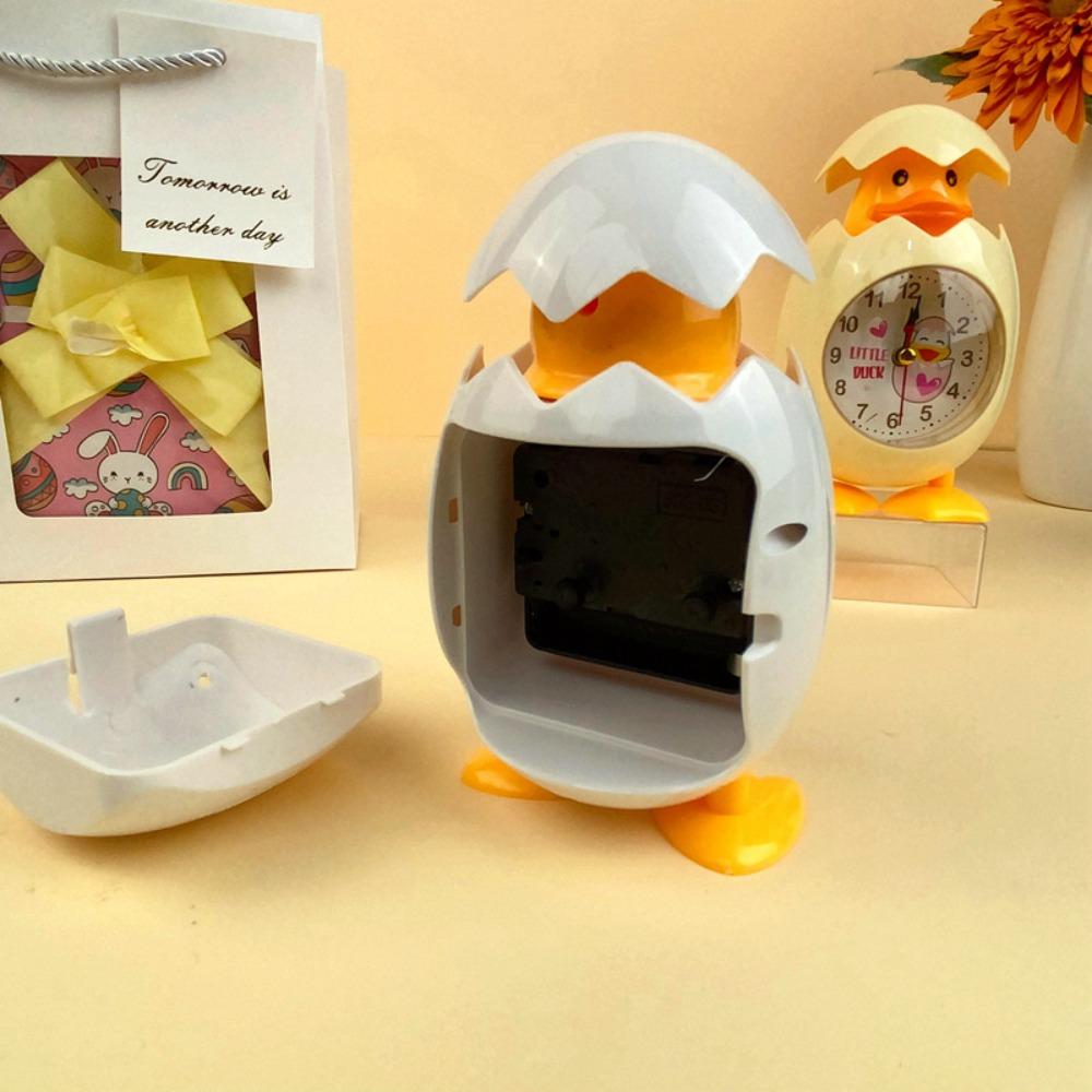 Cartoon Eggshell Alarm Clock Plastic Mini Clock Creative Bell Alarm Clocks  Bedside