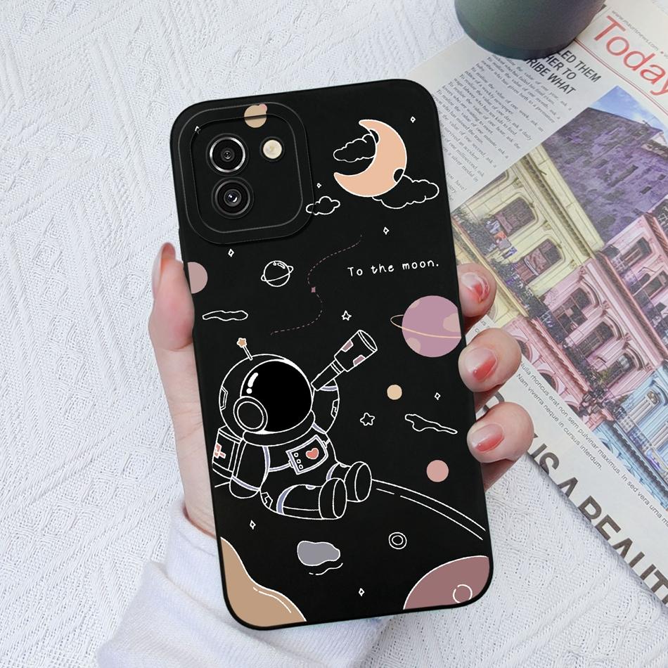 Case For Samsung A03 Core A03S Painted Soft Liquid Silicone Fashion Back Cover For Samsung Galaxy A 03 A03Core A03 S Funda Coque