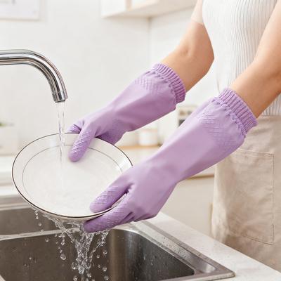 Yousheng 1 Paio Guanti in Nitrile per Pulizia Riutilizzabili Impermeabili Resistenti agli Strappi Guanti da Cucina per Lavaggio Piatti e Pulizie Domestiche