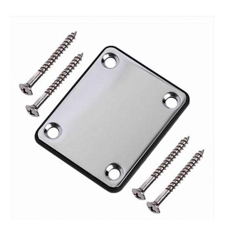 Alloy Neck Plate with 4 Screws Replacement Part for Electric Guitar Bass