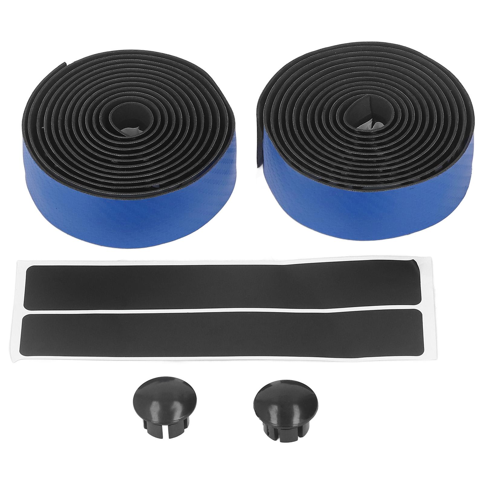 

1pair Bike Handlebar Tape Shock Absorbing 2 Color Gradient Breathable PU EVA Back Self Adhesive Bike Accessories синій