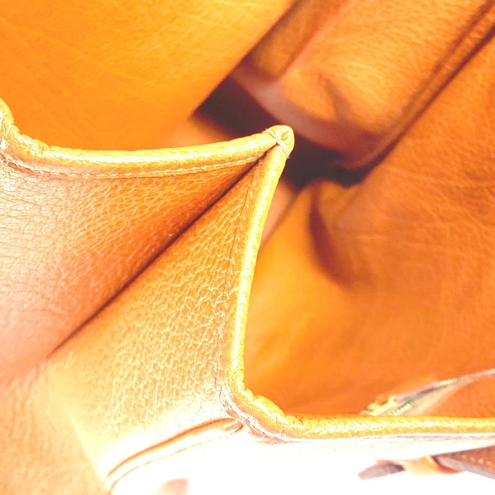 HERMES gallop Shoulder Bag, Vertical, Shoulder Bag Tote Bag Leather Gold Brown