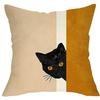 Bohemian Abstract Cat Plant Sunset Decoration Pillow Case, Minimalist Art Modern Sofa Sofa Cushion Cover Home Decoration
