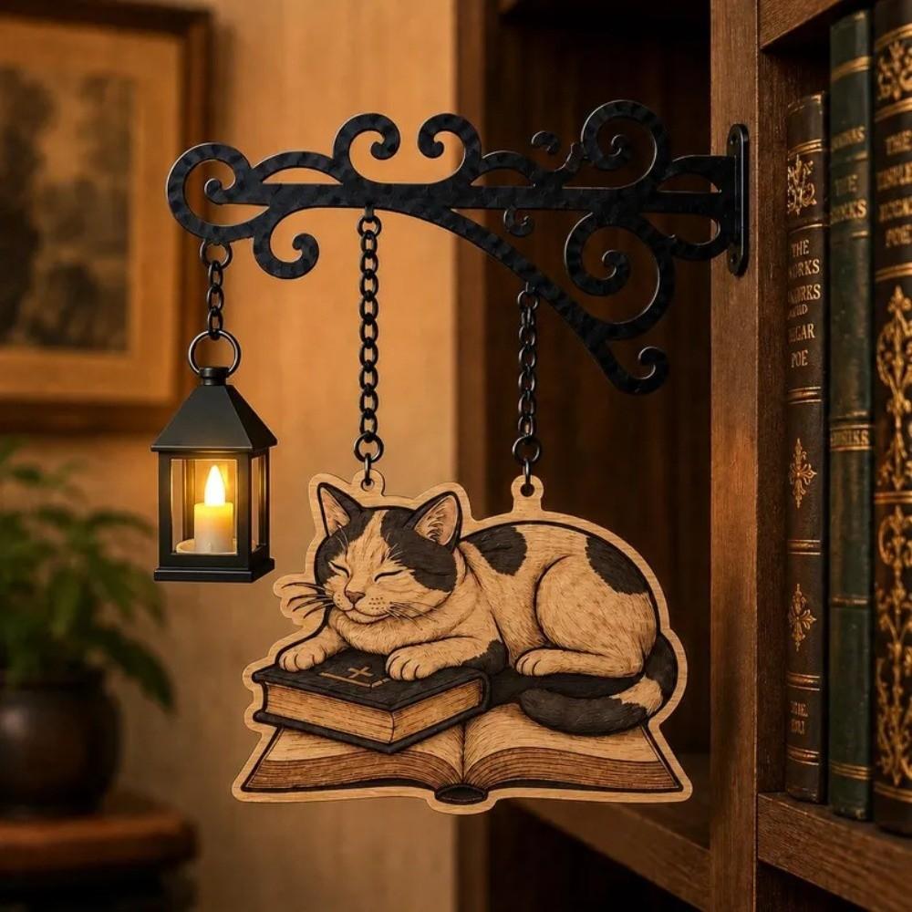 Vintage Bookshelf Lantern Light Wooden Bookshelf Lamp Bookshelf Ghost Light Library