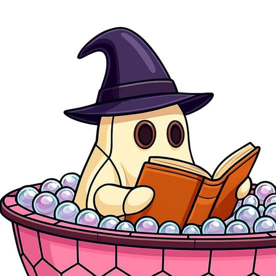 Halloween Ghost Bubble Bath Lamp Spooky Reading Book Cartoon Ghost Decorative Lamp Home Office Desktop Decoration