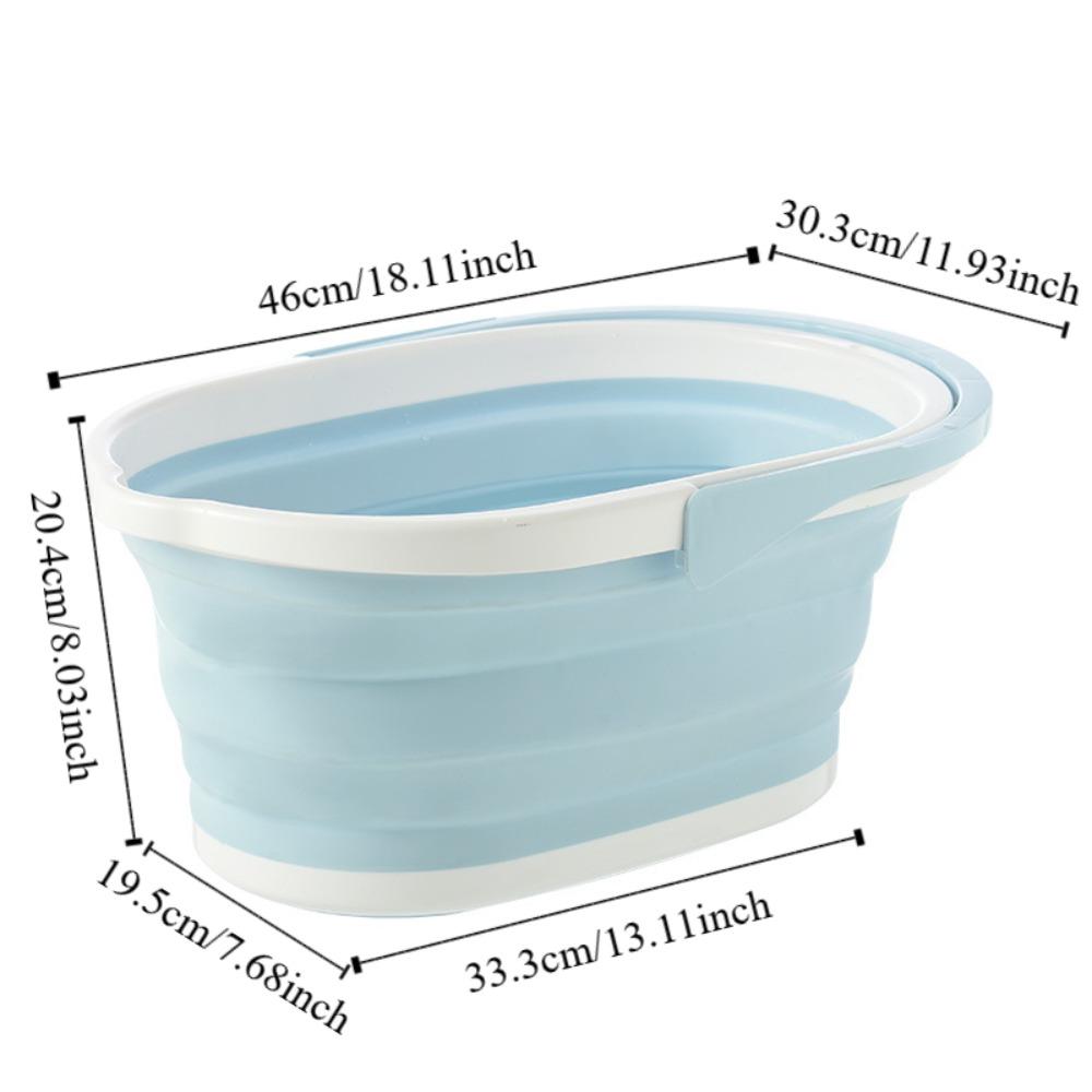 Portable Plastic Bucket High Temperature Resistance Collapsible Wash Basin Mop Bucket  Bath