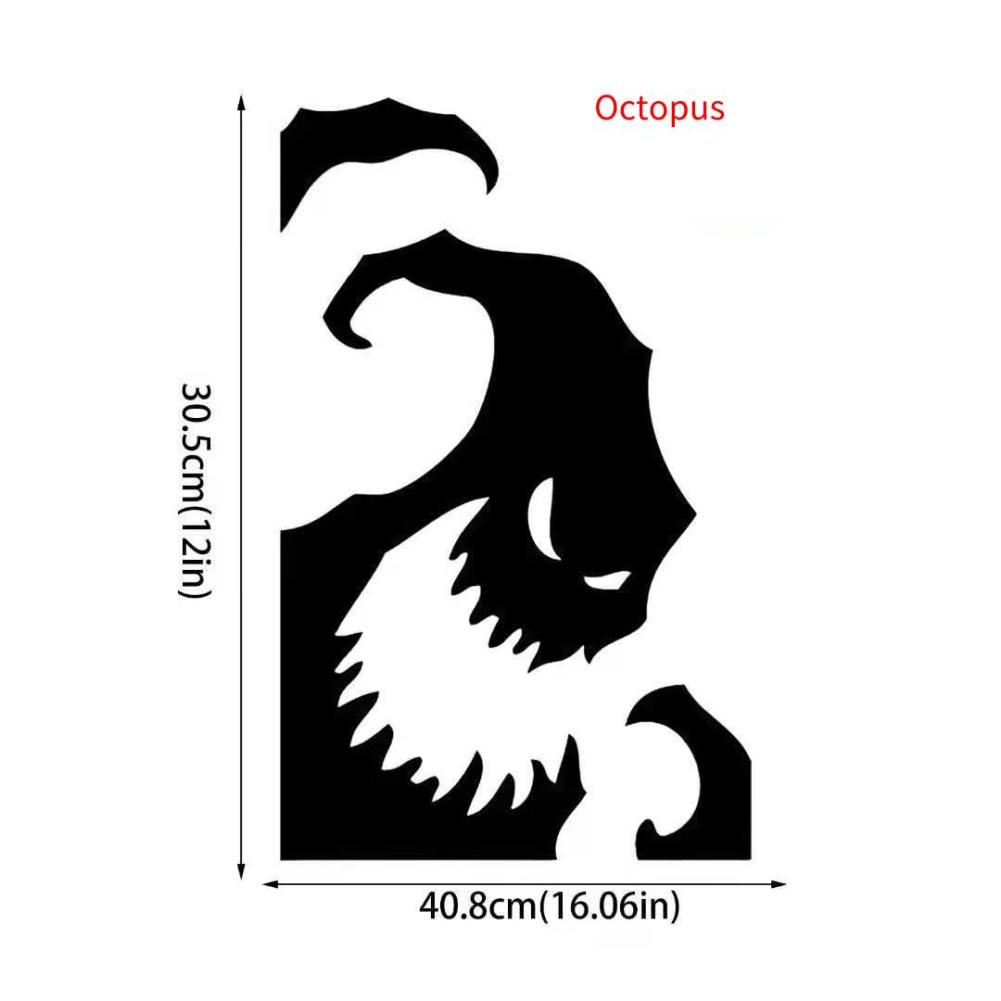 Halloween Witch Window Sticker Giant Ghost Shadow Halloween Party Decor Electrostatic Window Wall Stickers