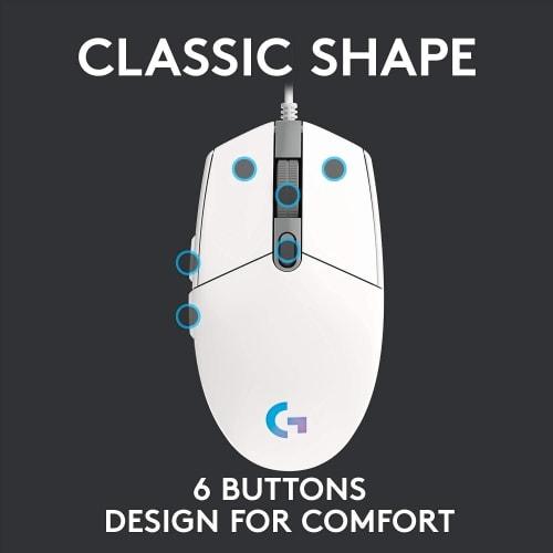 Logitech Gaming Mouse G102 LIGHTSYNC RGB Wired Multi-Button Mouse High Speed ??Lightweight Durable High Sensitivity Symmetrical Programmable 6 Buttons