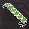Copper Green Turquoise Bracelet 925 Sterling Silver Bracelet Handmade Adjustable Chain Jewelry Very Pretty Gemstone Bracelet Gift For Friend