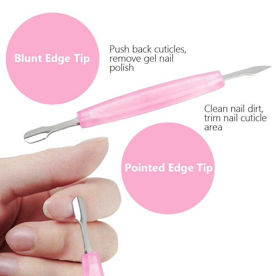 Portable Manicure Pedicure Nail Care Kit, 5Pcs Nail Clipper Foot File Cuticle Pusher Toe Separators with Bag
