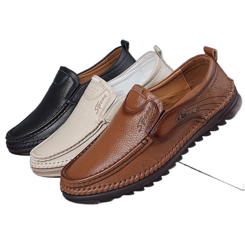 Large Size 46 47 48 Spring Overalls Casual Shoes Loafers, Business Leather Shoes Men'S Shoes