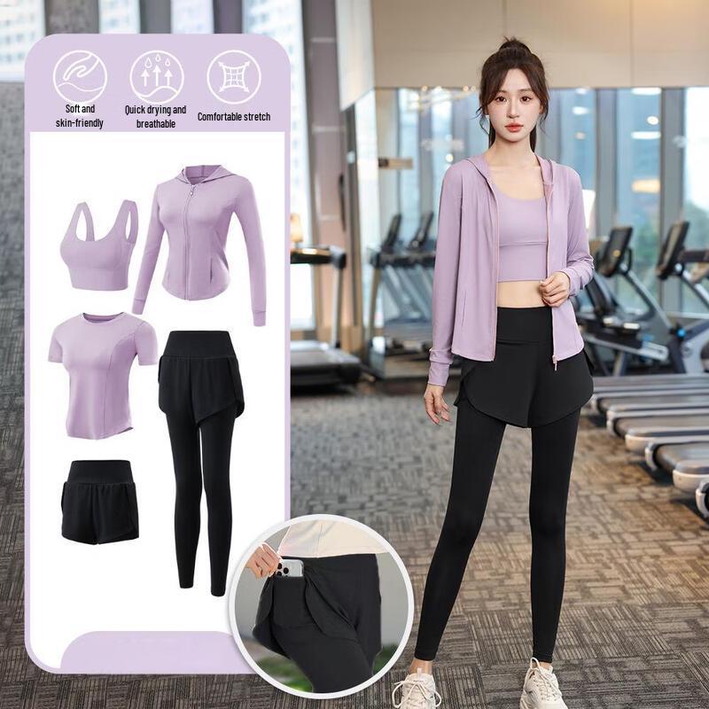 

OEING Women s 5-Piece Running Yoga Fitness Set