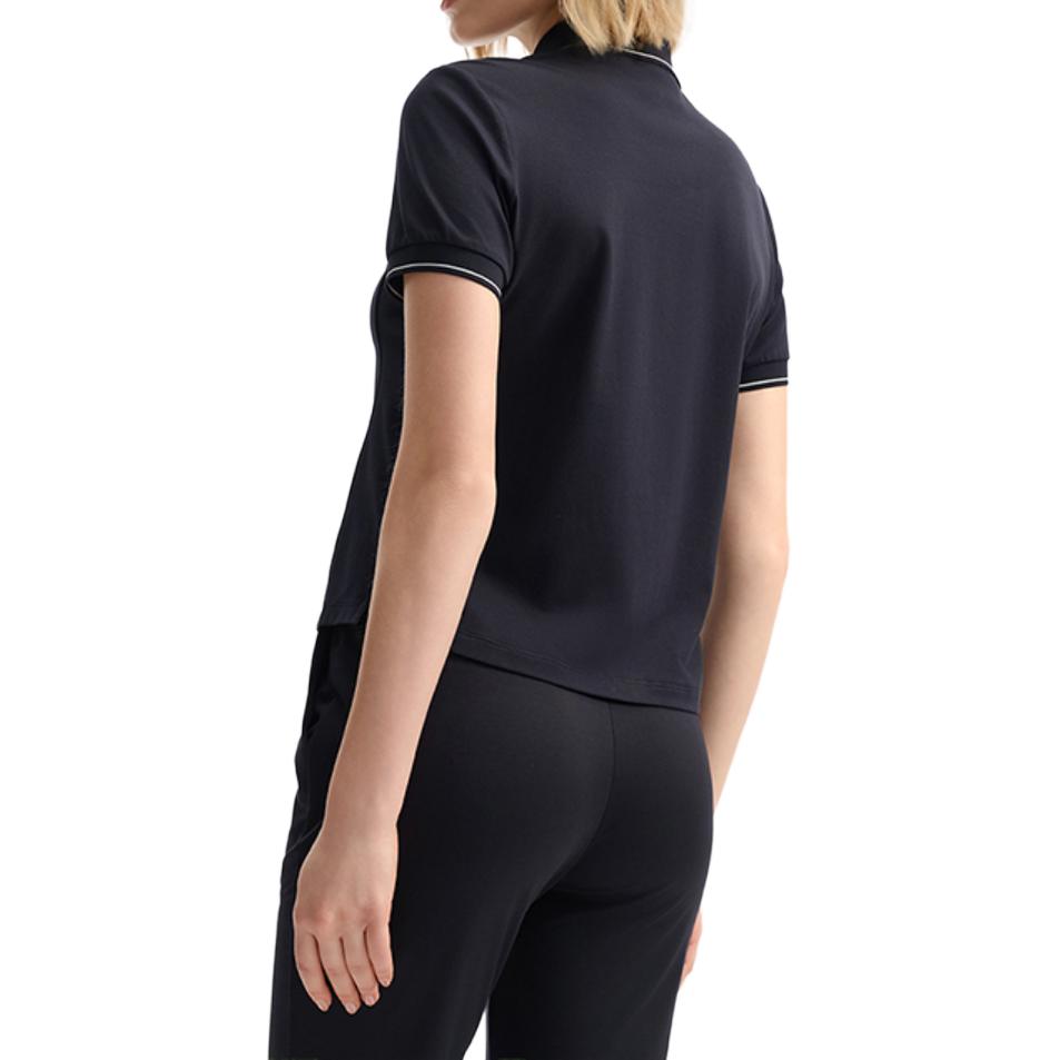 Fila Breathable Skin-Friendly Comfortable Versatile Simple Short Knit Polo Shirt Unisex Tops White Legendary-Blue F11W523105F-NV