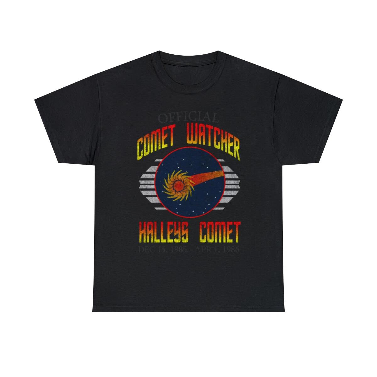 Comet Watcher Retro Graphic Tee Shirt, S-5XL 2XL