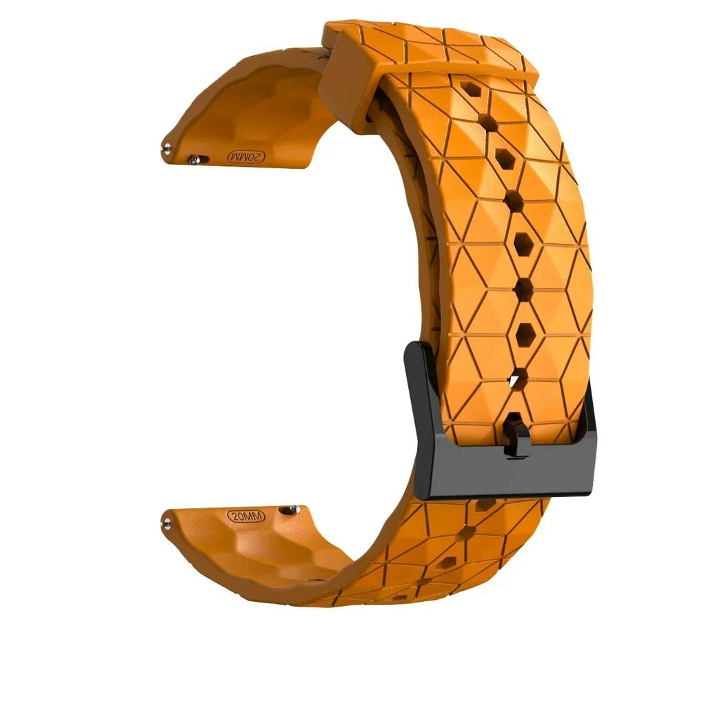 Football Pattern 22mm 20mm Silicone Strap for Garmin Forerunner 55 165 265 965 255 955/Venu 3 2 Band for Garmin Vivomove Trend