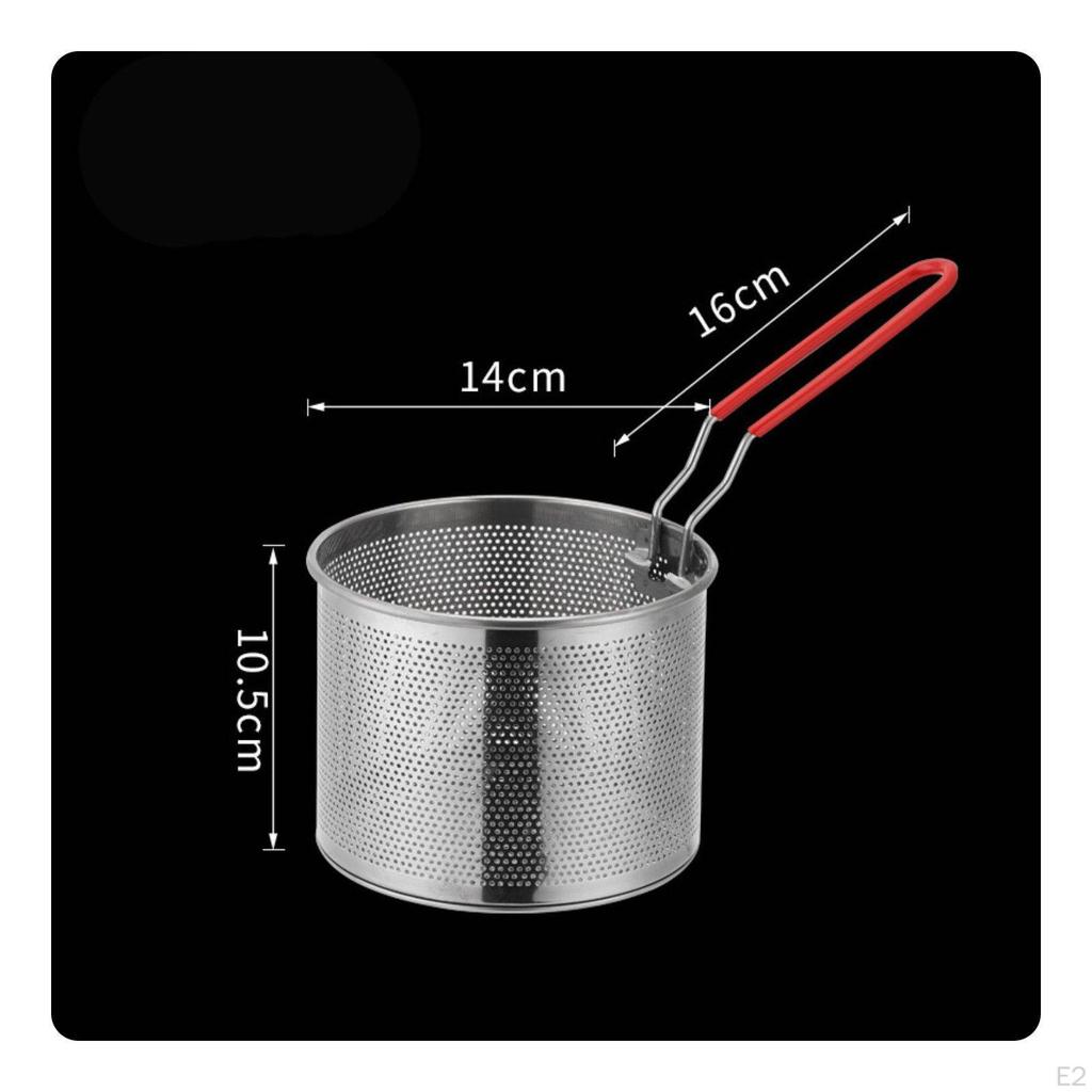 Cestello per Frittura Profonda Design Perforato Versatile Francese Colapasta per Cuochi Casalinghi, Chef,